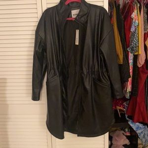Black BB Dakota Faux leather coat never worn!